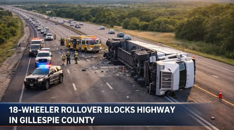 18-wheeler-rollover-blocks-highway