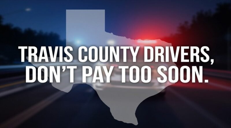Costs and options of Travis County traffic tickets 2025