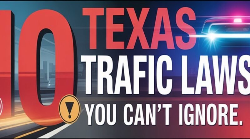 Top 10 Texas traffic laws drivers often miss